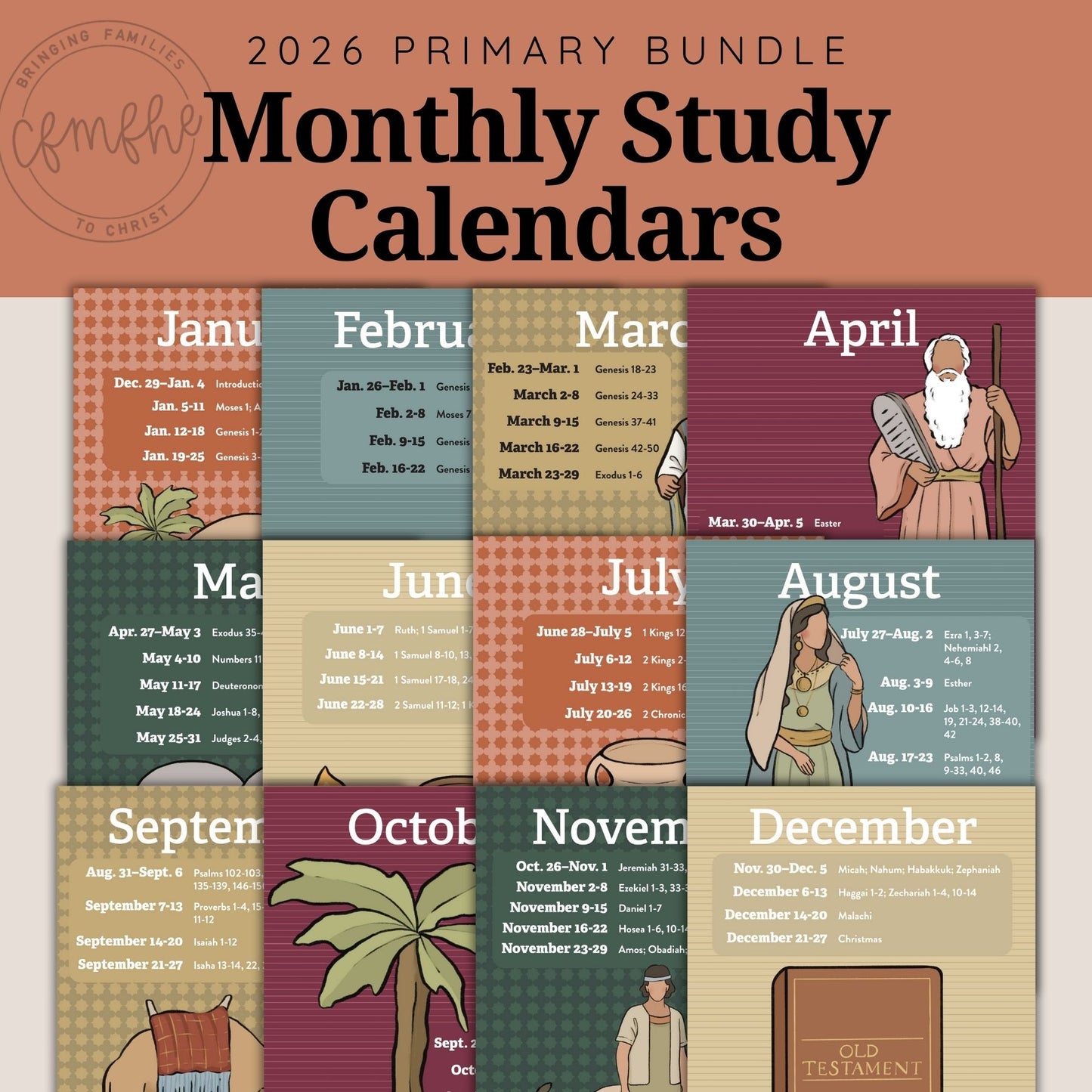 Old Testament 2026 Complete Primary Bundle + Bulletin Board