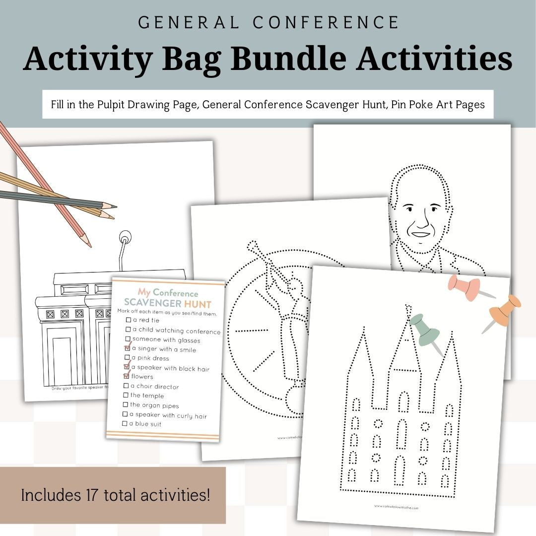 General Conference Activity Bag Bundle for Kids | October 2025 | Family Bundle