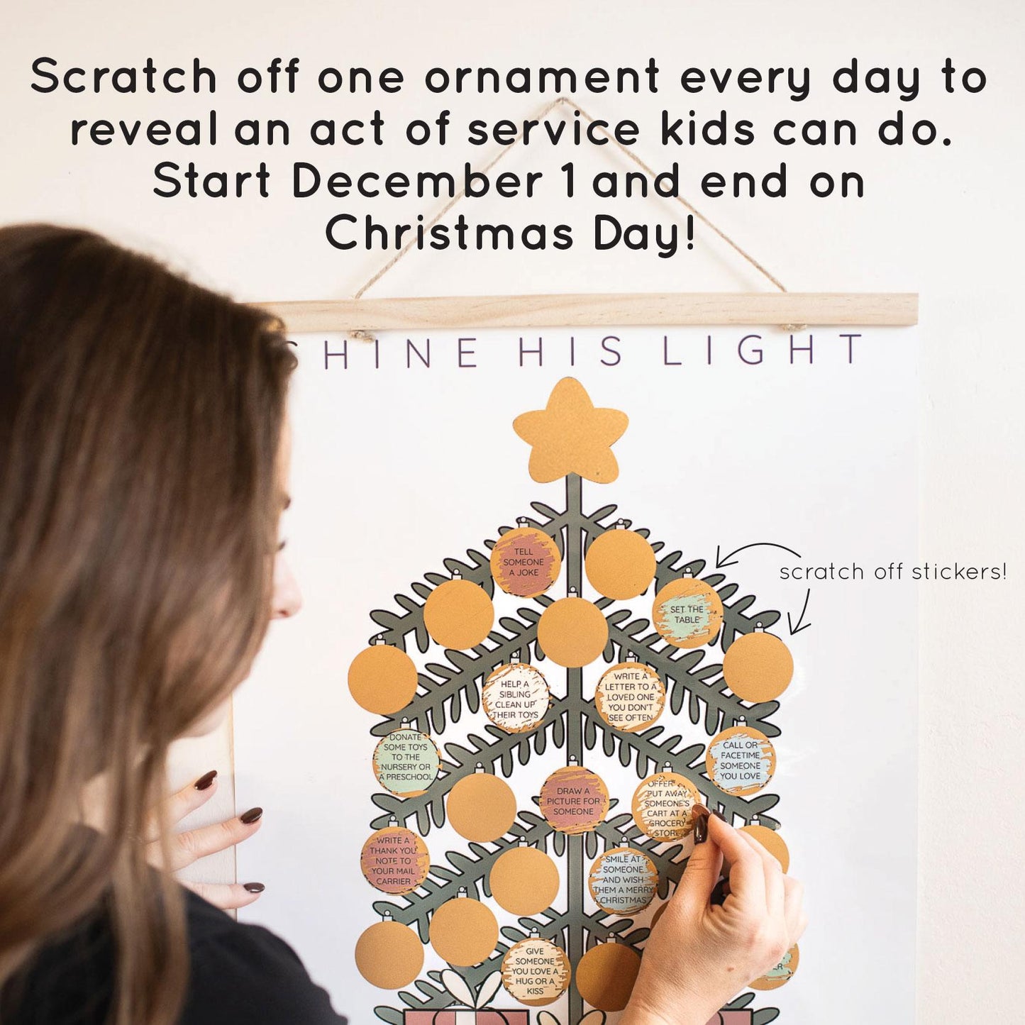 Christmas Service Countdown: Scratch-off Advent Poster