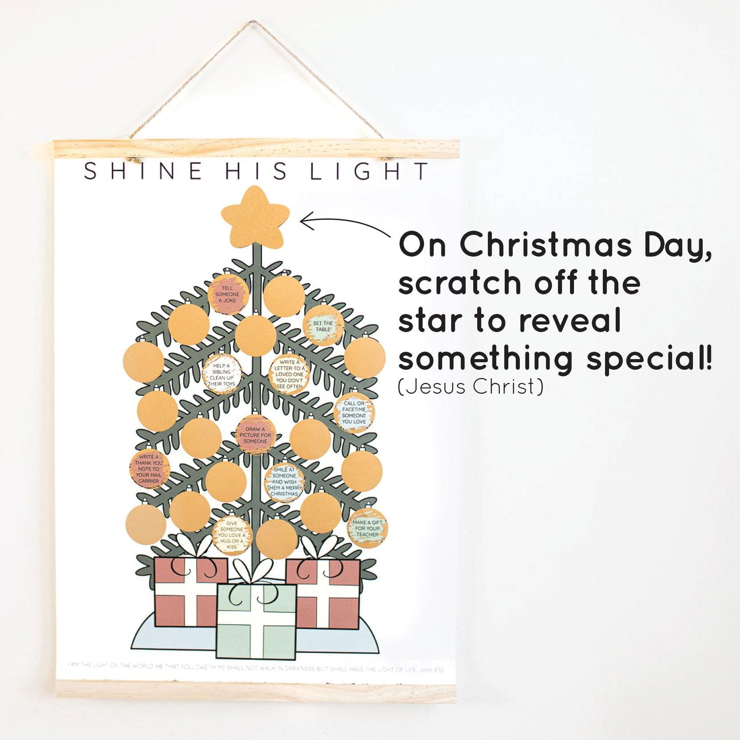 Christmas Service Countdown: Scratch-off Advent Poster
