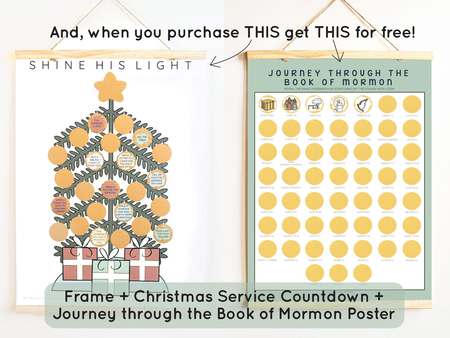 Christmas Service Countdown: Scratch-off Advent Poster