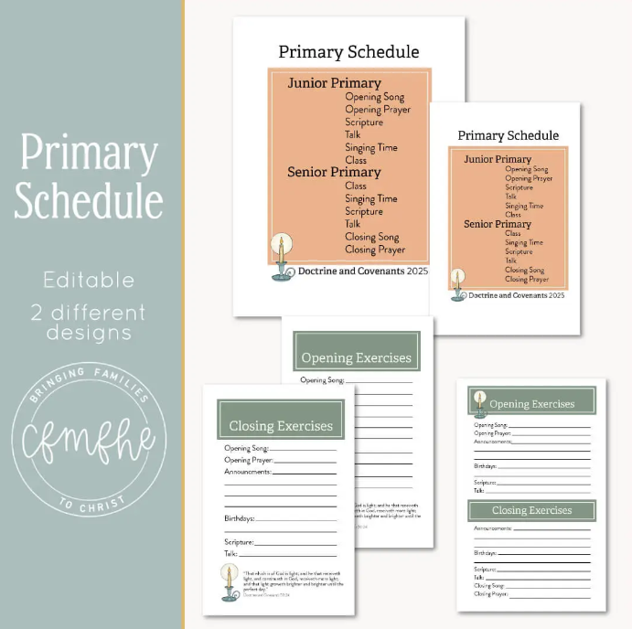 Doctrine and Covenants 2025 Complete Primary Bundle + Bulletin Board