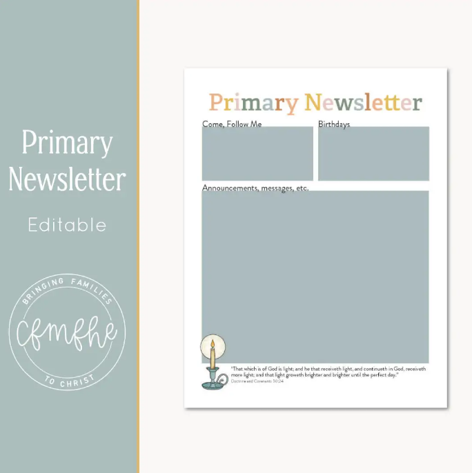 Doctrine and Covenants 2025 Complete Primary Bundle + Bulletin Board