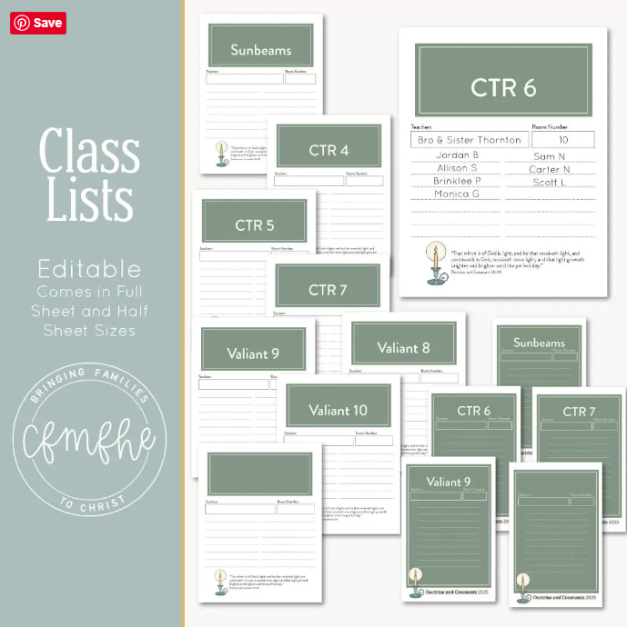 Doctrine and Covenants 2025 Complete Primary Bundle + Bulletin Board