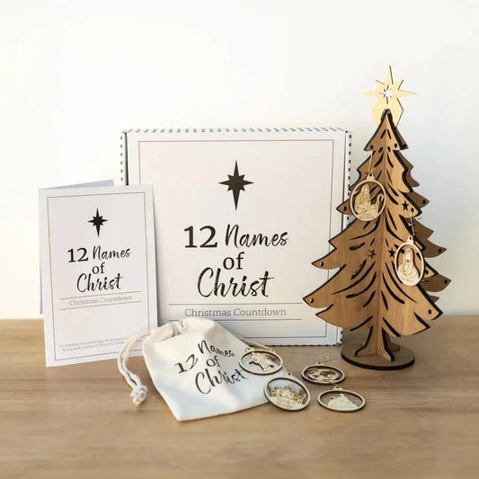 12 Names of Christ: Christmas Countdown displayed with all its components
