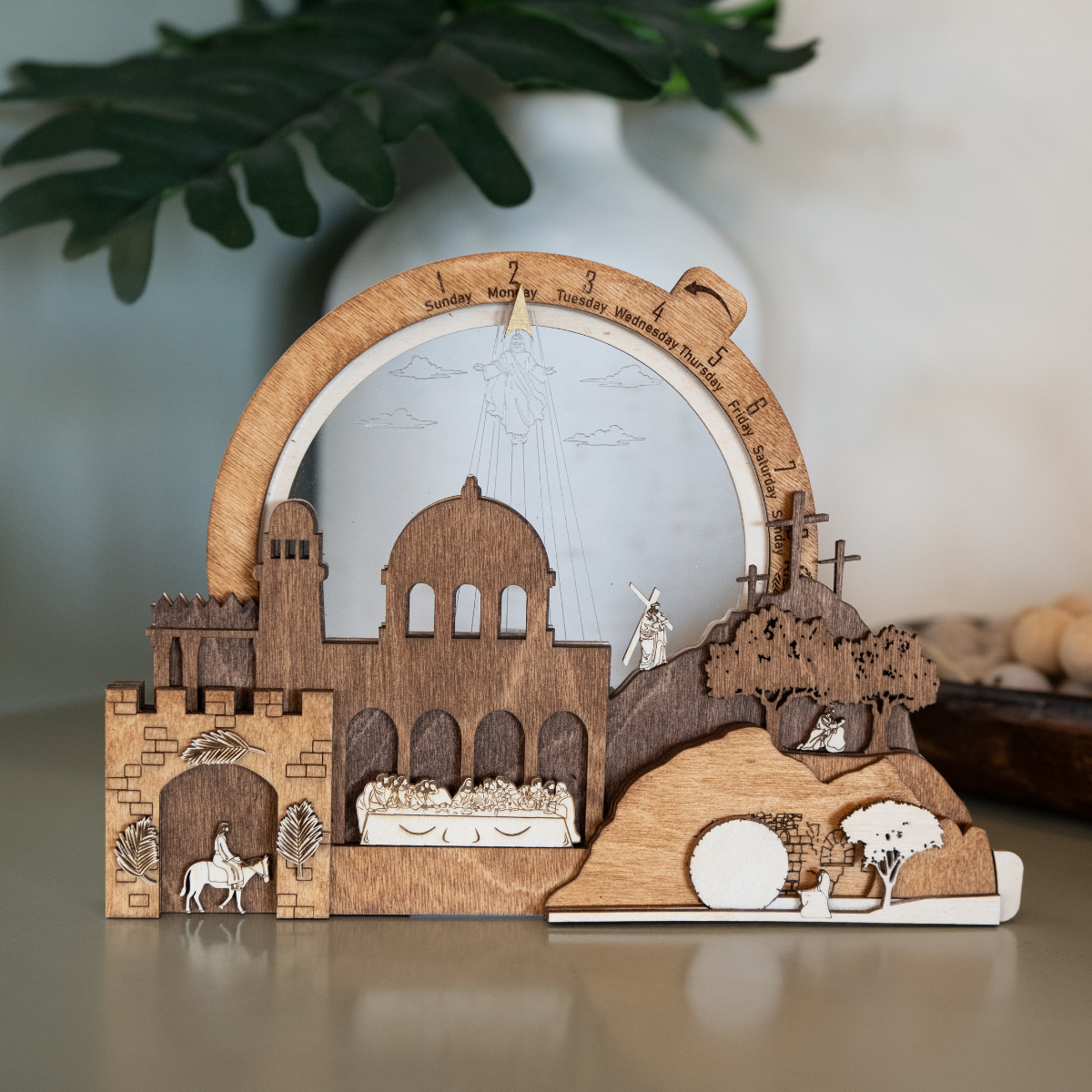 Easter Creche Countdown | Light-Up and Music Display - Tiny 3D Temples