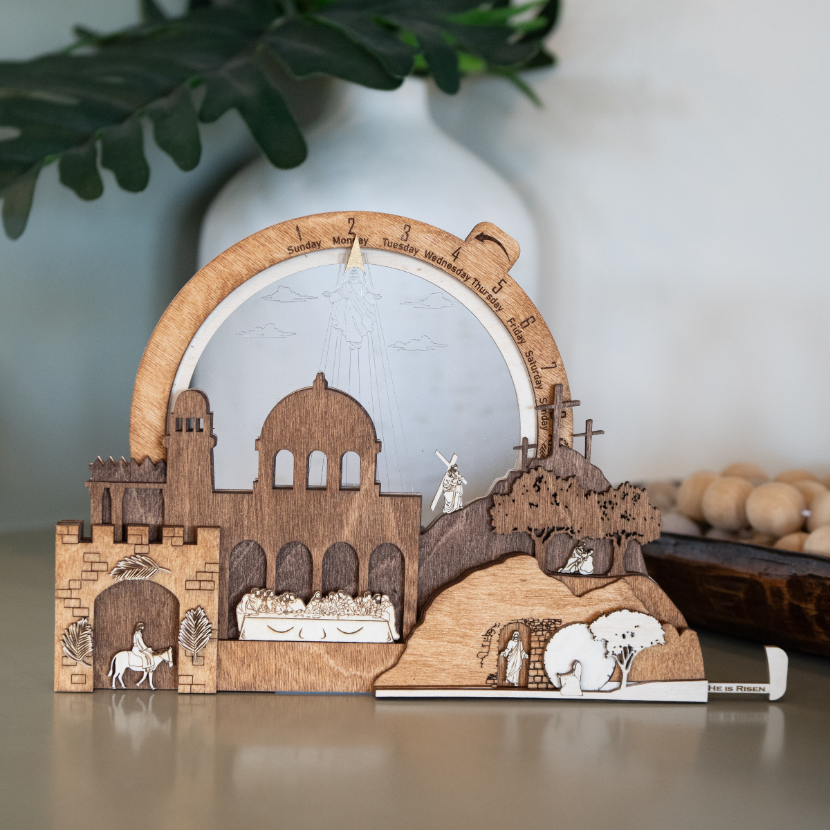 Easter Creche Countdown | Light-Up and Music Display - Tiny 3D Temples