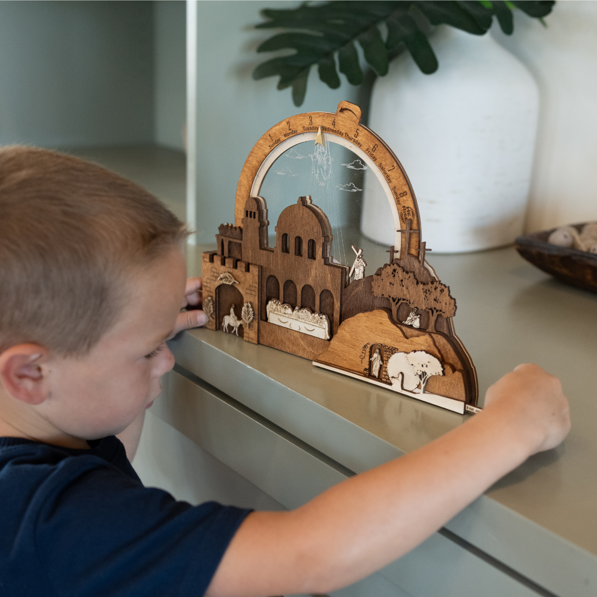 Easter Creche Countdown | Light-Up and Music Display - Tiny 3D Temples