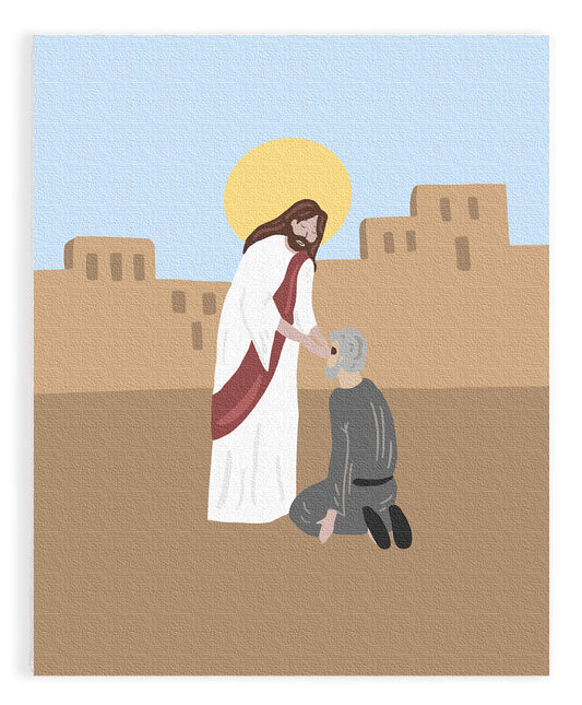 Healing The Blind | Paint by Number Kit for Kids