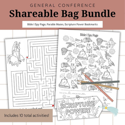 General Conference Activity Bag Bundle | October 2026 | Shareable Bundle for Primary Use
