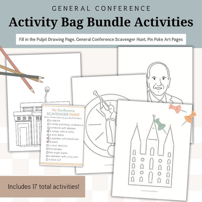 General Conference Activity Bag Bundle for Kids | October 2025 | Family Bundle